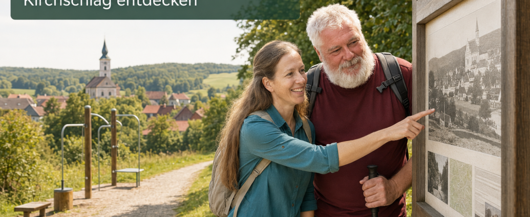 Anna a Herbert na historické naučné stezce v Kirchschlagu ve Waldviertelu