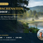 Wandertipp Hirschenstein Ödhof bei Ferienwohnungen Gutegenbrunn - Ferienwohnungen Gutenbrunn Wandertipp für Ferienwohnungen Anna & Herbert Gutegenbrunn: Eine malerische Waldlandschaft mit See und ein lächelndes Paar für Wanderbegeisterte.
