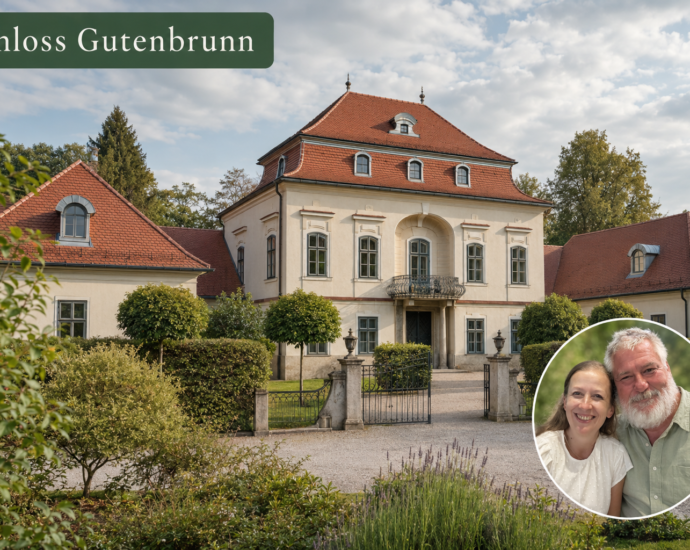 Schloss Gutenbrunn im Waldviertel mit den Gastgebern Anna und Herbert